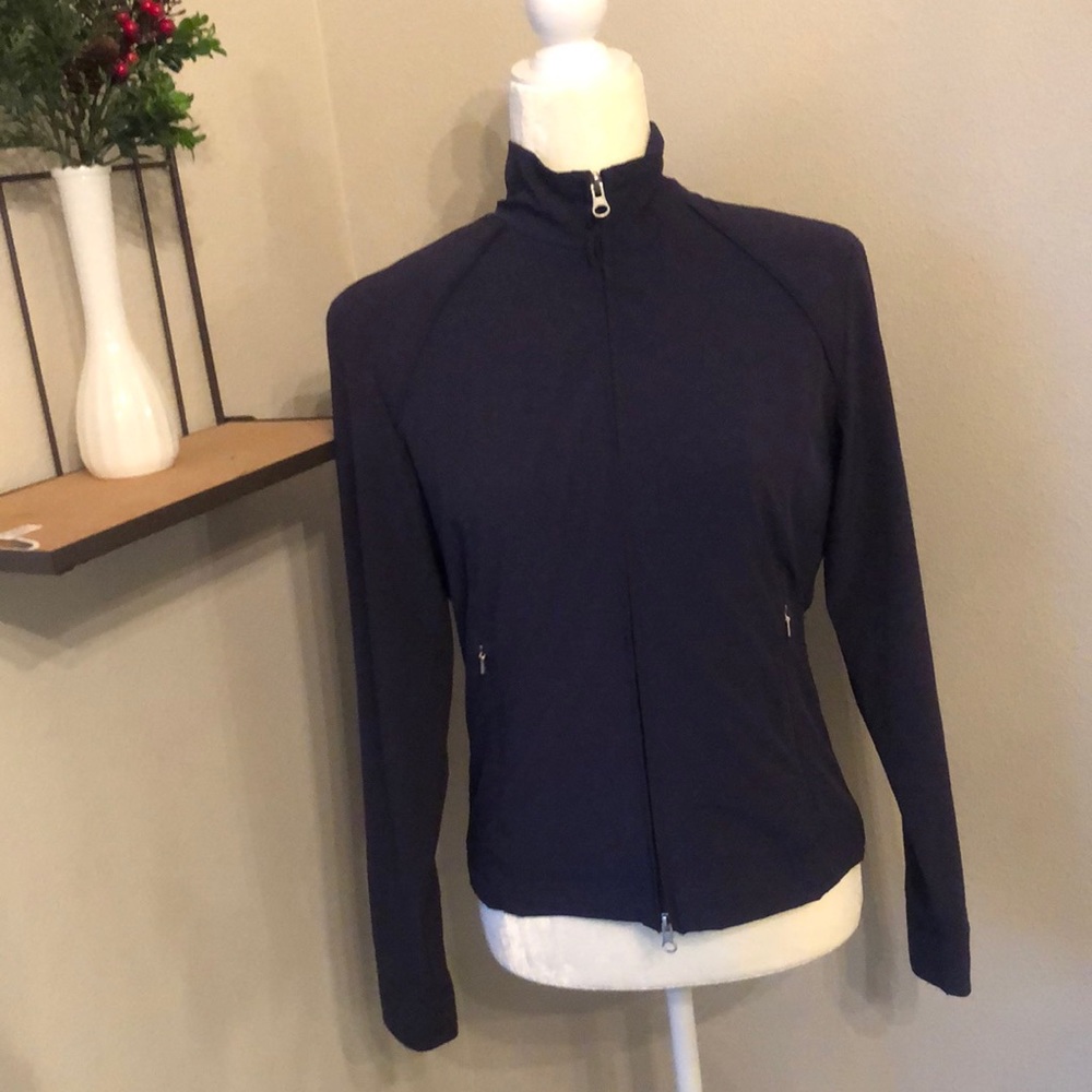 Lucy Navy Lightweight Size S Zip-Up Jacket